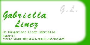 gabriella lincz business card